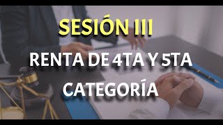 RENTA DE 4TA Y 5TA CATEGORÍA  SESIÓN III [upl. by Acino920]