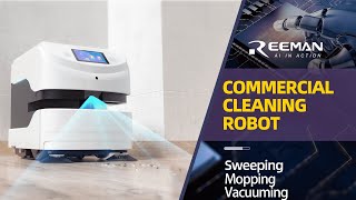 Threeinone commercial cleaning robot for sweeping mopping and scrubbing [upl. by Amathiste]