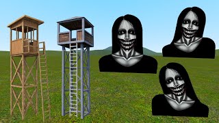 Kuchisake Onna Vs Towers Part 3  Garrys Mod [upl. by Ennylcaj]