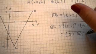 07VERIFICARE CHE UN TRIANGOLO E ISOSCELE EQUILATERO RETTANGOLO [upl. by Nniw]