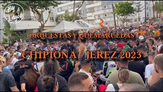 ORQUESTAS Y QUEMARUEDAS AMBIENTE MOTERO CHIPIONA  MotoGP JEREZ 2023 [upl. by Ecnirp]