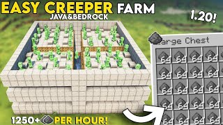 Minecraft Creeper Farm 120 Tutorial  Creeper Farm In Minecraft Java amp Bedrock [upl. by Shedd]