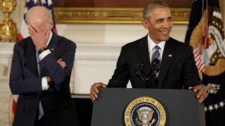 Obama surprises VP Joe Biden with Presidential Medal of Freedom [upl. by Egamlat407]