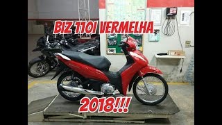 BIZ 110i VERMELHA 2018 DETALHES [upl. by Gerianna]