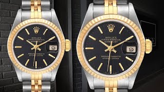 Rolex Datejust Steel Yellow Gold Black Dial Ladies Watch 69173  SwissWatchExpo [upl. by Vivyanne]