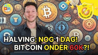 BTC Halving nog 1 dag  Bitcoin even onder 60000 USD wat nu  Crypto nieuws vandaag  1080 [upl. by Kling70]