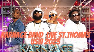 Karnage Band live at Glowbal Citizen Entertainment StThomas USVI 2023 Mass In De Place Riddim Up [upl. by Emya]