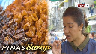 Pinas Sarap Inihaw street food na tres quatro tinikman ni Kara David [upl. by Oona]