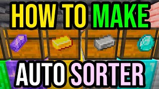 EASIEST AUTO SORTER in Minecraft Bedrock 2024  Item Storage System Tutorial [upl. by Nuy147]