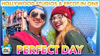 EPCOT and Disneys Hollywood Studios in ONE PERFECT DAY  Park Hopping in Disney World [upl. by Weaks]