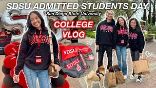 COLLEGE VLOG SDSU Admitted Students Day [upl. by Anilahs]