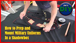 How to prep a Military Dress Jacket for a shadowbox [upl. by Lassiter]