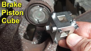 Brake Piston Cube  Rear Caliper Piston Rewind Tool [upl. by Ahsiadal]