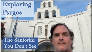 Exploring Pyrgos The Santorini You Dont See 🇬🇷 Greece travel vlog [upl. by Tija618]