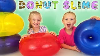 Find Your Slime Ingredients Challenge Crazy Giant Donut Balloons Scavenger Hunt [upl. by Adolphus279]