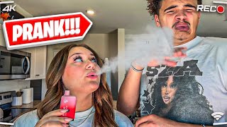 VAPE PRANK ON ANGRY BOYFRIEND  GONE WRONG [upl. by Namlas]