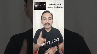 Indusind Bank Legend Credit Card devaluation banking credit shorts short creditcard [upl. by Rafaelof]