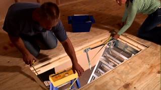 KELLER  Aluminum Attic Ladder Complete Installation Video [upl. by Waine]