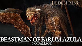 Beastman of Farum Azula Boss Fight No Damage Elden Ring [upl. by Percy207]