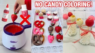 EASIEST WAY TO MAKE CHOCOLATE DIPPED TREATS WITHOUT CANDY COLORING  Save Money on Candy Coloring [upl. by Douglass533]