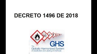 DECRETO 1496 DE 2018 SISTEMA GLOBALMENTE ARMONIZADO [upl. by Einhorn213]