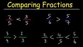 Comparing Fractions With Different Denominators [upl. by Pendergast]