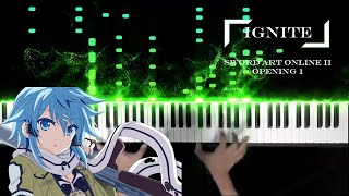 Eir Aoi  Ignite Sword Art Online II Opening 1 Piano [upl. by Branham]