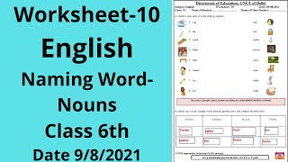 Worksheet 10 English class 6 9821  English class 6  English worksheet 10 [upl. by Ennair]