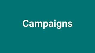 Campaigns Meaning and Pronunciation [upl. by Icken]