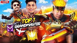 Top 1 Grandmaster Live Rank Push V Badge Youtubers 😱 Tonde Gamer freefire live [upl. by Clapp]