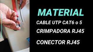 Crimpar RJ45 CAT6 🔴 CONECTOR SIMPLE PONCHADORA PASO A PASO 🏄 [upl. by Alric454]