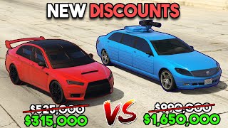 GTA 5 ONLINE DICOUNTS  KURUMA VS TURRETED LIMO WILL YOU BUY [upl. by Ona177]