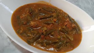 How to Bamia with Laham or Okra with meat  Easy Okra Recipe  Moms Love Cooking [upl. by Haduj]