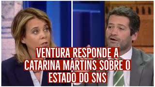 André Ventura responde a Catarina Martins sobre o estado do SNS [upl. by Ahsinej]