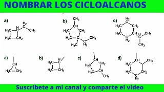 NOMBRAR CICLOALCANOS CICLOALQUIL [upl. by Alleyn520]