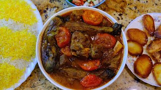 Khoresh Bademjan Persian Eggplant Stew  Cooking with Yousef [upl. by Namrehs]