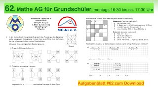 62  Mathe AG Grundschüler  Mathe Olympiade 2022  2023  3 Stufe  Klasse 4 [upl. by Ikik]