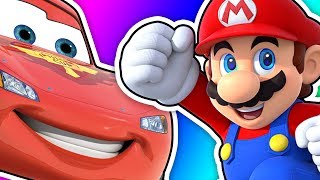 PLAYING MARIO GAMES IN ROBLOX and SAVING LIGHTNING MCQUEEN [upl. by Sivat]