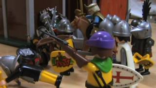 Playmobil vs Lego  The siege of the Legondian castle [upl. by Allebram]