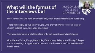 Cambridge Interview Workshop for Arts and Humanities Subjects [upl. by Aleac514]