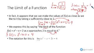 DS241  Calculus  Week 03  32 Limit of a Function  شرح منهج التفاضل والتكامل [upl. by Torbert]