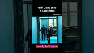 Putin Grand entry in Kazakhstan Putin Looking very stylish putin short handsomeputin [upl. by Noira]