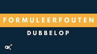 Formuleerfouten Dubbelop [upl. by Grange42]