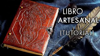 Cómo Hacer un LIBRO ARTESANAL 📚 Tutorial de encuadernación Cómo hacer un libro antiguo casero [upl. by Lemaceon]