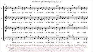 Mendelssohn  Die Nachtigall Op 59 n 4 á 4 RIAS Kammerchor Berlin [upl. by Wallace]