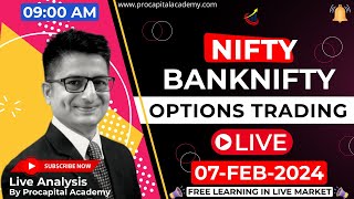 07 February Live Trading  Nifty Banknifty Live Options Trading  Nifty 50 Live nifty50 live [upl. by Picco867]