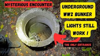 Underground WW2 bunker with lights WORKING and mysterious ENCOUNTER inside [upl. by Juanita]