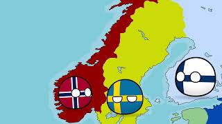 Countryballs  History of Sweden and Norway Scandinavia [upl. by Borrell831]