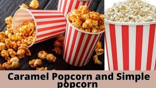 Caramel Popcorn and simple Butter popcorn recipe By Zainab food studio [upl. by Celinka631]