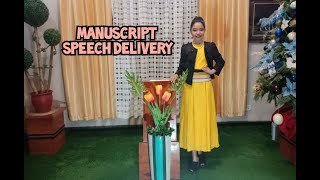 MANUSCRIPT SPEECH DELIVERY  Athalia Sallao [upl. by Nnomae]